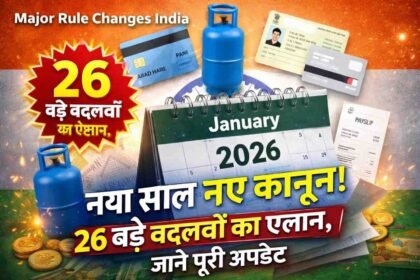 Major Rule Changes India: नया साल नए कानून 26 बड़े बदलावों का ऐलान, जाने पूरी अपडेट