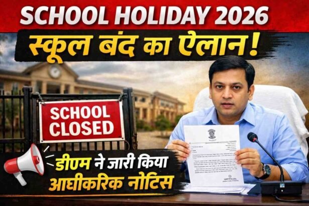 School Holiday 2026: स्कूल बंद का ऐलान! डीएम ने जारी किया आधिकारिक नोटिस