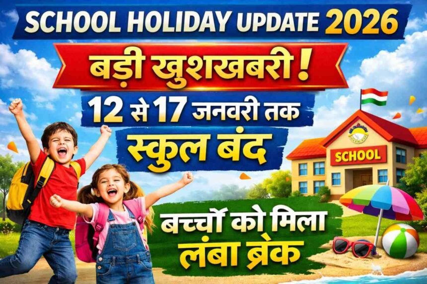 School Holiday Update 2026: बड़ी खुशखबरी 12 से 17 जनवरी तक स्कूल बंद, बच्चों को मिला लंबा ब्रेक