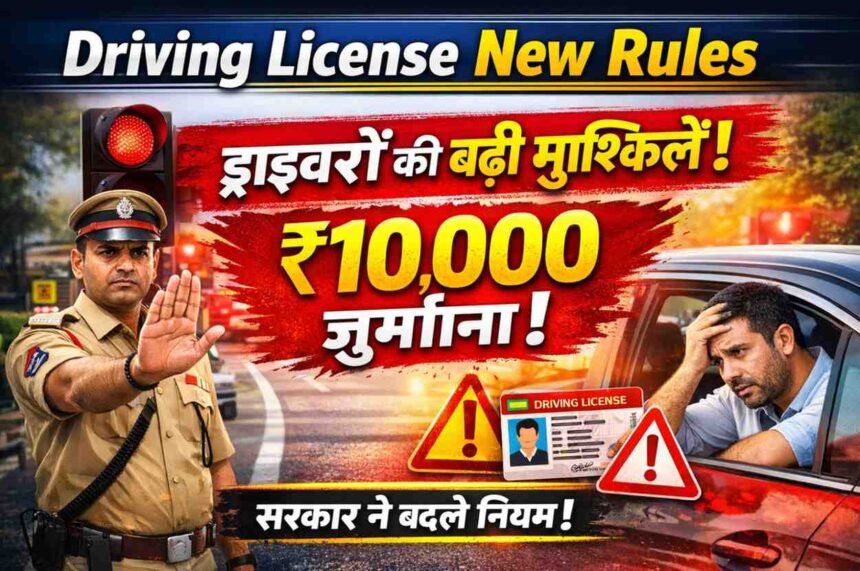 Driving License New Rules: ड्राइवरों की बढ़ी मुश्किलें! सरकार ने लगाया ₹10,000 जुर्माना, नियम बदले