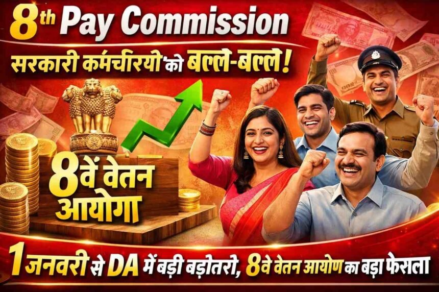 8th Pay Commission: सरकारी कर्मचारियों की बल्ले-बल्ले! 1 जनवरी से DA में बड़ी बढ़ोतरी, 8वें वेतन आयोग का बड़ा फैसला
