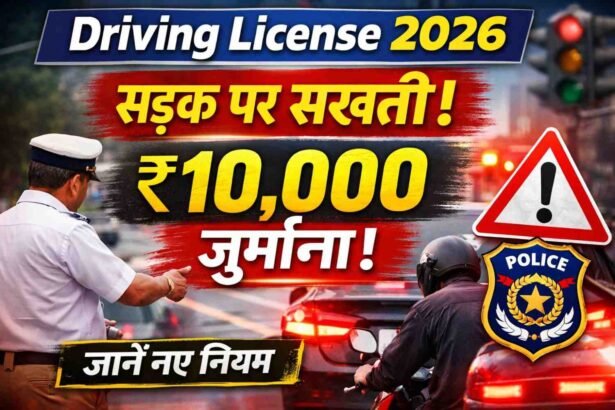 Driving License 2026: सड़क पर सख्ती! ड्राइवरों पर अब 10,000 रुपये का जुर्माना, जानें नए नियम