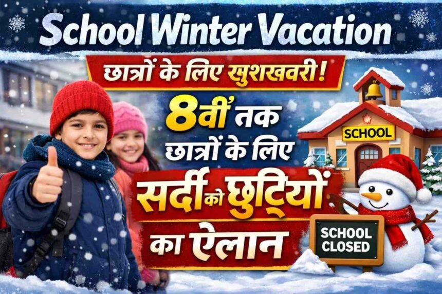 School Winter Vacation Extended: छात्रों के लिए खुशखबरी! 8वीं तक छात्रों के लिए सर्दी की छुट्टियों का ऐलान